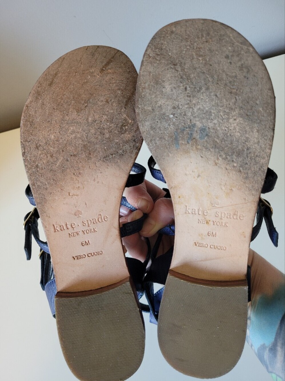 Kate Spade Sahara Camel Gladiator Flat Sandals, VGUC, Size 6 - Picture 10 of 11